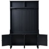 NicBex Hall Tree with Bench and Shoe Storage 40"L Coat rack with 4 Hooks, 2 Top Dividers for Hallway, Aisle - image 3 of 4