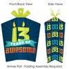 Big Dot of Happiness Boy 13th Birthday - Table Decorations - Official Teenager Birthday Party Fold and Flare Centerpieces - 10 Count - 2 of 4