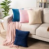 PAVILIA Set of 2 Throw Pillow Covers, Decorative Velvet Square Cushion Cases for Bed Sofa Couch Bedroom Living Room - 3 of 4