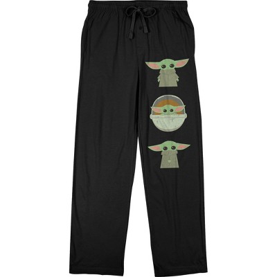 The Mandalorian Baby Yoda Star Wars Mens Grey Sleep Pajama Pants