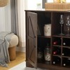 XIYUYEU Cabinet for Liquor and Glasses Farmhouse Kitchen Coffee Bar Cabinet with Barn Door and Adjustable Storage Shelf - 4 of 4