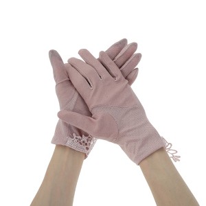 Unique Bargains Women's Floral Sunblock Mittens 1 Pair - 1 of 4