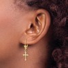 Black Bow Jewelry Polished Crucifix Lever Back Earrings in 14k Yellow Gold - 3 of 4