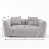 Sapphtopaz 5-Foot Bean Bag Chair High Resilience Foam Chenille Bean Bag Chairs for Adult Sofa Chair for Two Accent Chair for Living Room, Bedroom - 3 of 4