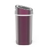 LunaLulinlk 4 Gallon Trash Can, Touchless Oval Office Trash Can, Burgundy Stainless Steel - 3 of 4