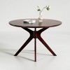 47.2" Solid Wood Round Dining Kitchen Table for 4-6 People with Intersecting Pedestal Base - 3 of 4