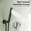 Itopfox Matte Black Shower Faucet Set with 10-Inch Rain Head and Handheld Spray, 2-Way Valve Kit for Modern Bathroom - 4 of 4