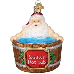 Old World Christmas Blown Glass Ornament for Christmas Tree, Santa's Hot Tub - 1 of 4