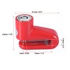 Unique Bargains Universal Motorcycle Disc Brake Lock Red with Green Rope Set 2.2" x 1.8" x 1.0" - 3 of 4