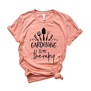 Simply Sage Market Women's Gardening Is My Therapy Short Sleeve Graphic Tee - 1 of 2