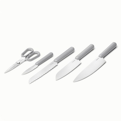 Caraway Gray 5-Piece German Steel Knife Set with Ergonomic Handles