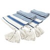 Sapphtopaz 2PCS 50"x60" Decorative Blanket with Stripes Four-Season Cozy Throw Blanket with Soft Cotton for Bed,Boho Style Bedding for Room - 2 of 4