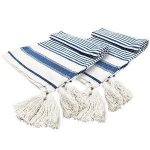 Kumasinova 50x60" Cotton Throw Blanket Set of 2,Decorative Fringe Blankets for Home Decor,Fall Throw Blanket for Couch&Bed - 1 of 4