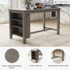 Caitbrook Rectangular Dining Room Counter Table Dark Gray - Signature Design by Ashley: 4-Seater, Wood Veneer, Storage Shelves - 3 of 4