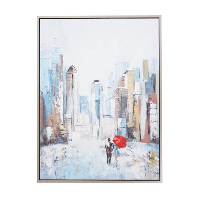 Contemporary Polystone Framed Wall Canvas - Olivia & May