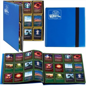 Monster 12 Pocket Trading Card Binder - Matte Blue Album, Anti