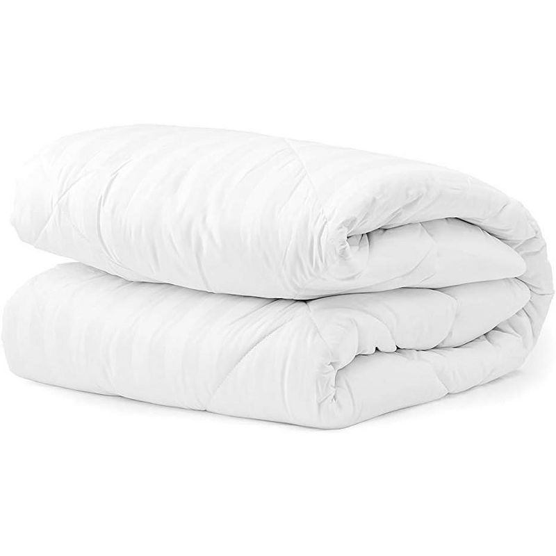 Circles Home Goose Down Alternative Comforter 100% Cotton Cover 300-TC  (White - Full Size), 1 of 4