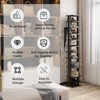 Tree City - 62'' Tall 10-Tier Slim Shoe Rack with Side Hooks for Entryway, Bedroom & Closet ¨C Holds 10¨C20 Pairs - 4 of 4