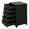 HOMCOM 5 Drawer Office Cabinet Storage Organizer Cabinet with Nordic Minimalist Modern Style & Wheels - 4 of 4