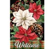 Briarwood Lane Winter Christmas House Flag 40x28 For Outdoor Mixed Poinsettias For Christmas House Flag - 3 of 4