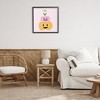 Stupell Industries Pastel Happy Jack-o-Lanterns Framed Giclee Art, Black, 24" x 24" - 3 of 4
