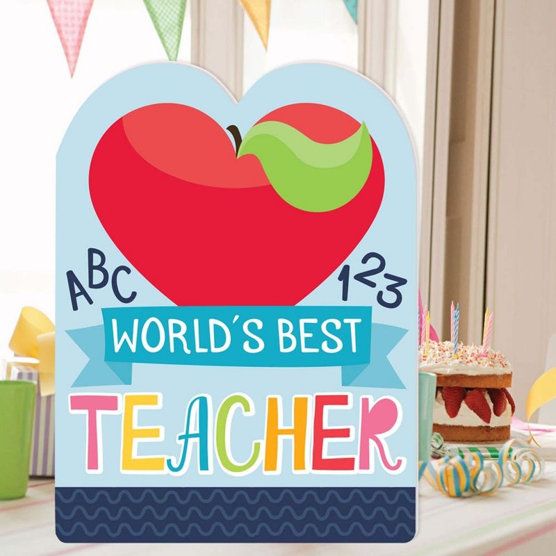 Big Dot of Happiness Teacher Appreciation - First Day of School Giant Greeting Card - Big Shaped Jumborific Card, 2 of 8