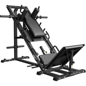 ER KANG Leg Press Hack Squat Combo, 45-Degree Lower Body Machine with Linear Bearing and Weight Storage, Targets Quads, Hamstrings, Glutes, and Calves - 1 of 4