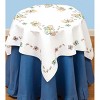 Jack Dempsey Stamped White Perle Edge Table Topper 35"X35"-Fluttering Butterflies - 2 of 2