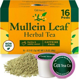 Gya Tea Co Mullein Leaf Herbal Tea Pod (16 ct) - Decaf Wellness Tea for Calming & Relaxing - 1 of 4
