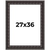 PosterPalooza | 3.5" Wide Ornate Black Picture Frame - UV Acrylic, Foam Board Backing, Hanging Hardware - 2 of 4