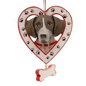 Kurt S. Adler 4.5 Inch Dog In Heart W/ Bone Canine Best Friend Tree Ornaments - 1 of 2
