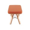 LumiSource 42" Folia Bench Polyester/Wood Natural/Orange: Entryway Seating, Removable Cushions, Seats 2 - 2 of 4