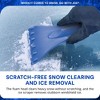 Snow Joe Windshield Ice Scraper, Automotive Snow Brush for Winter, Car Window Snow Removal Broom with Telescoping Handle, Blue - 4 of 4