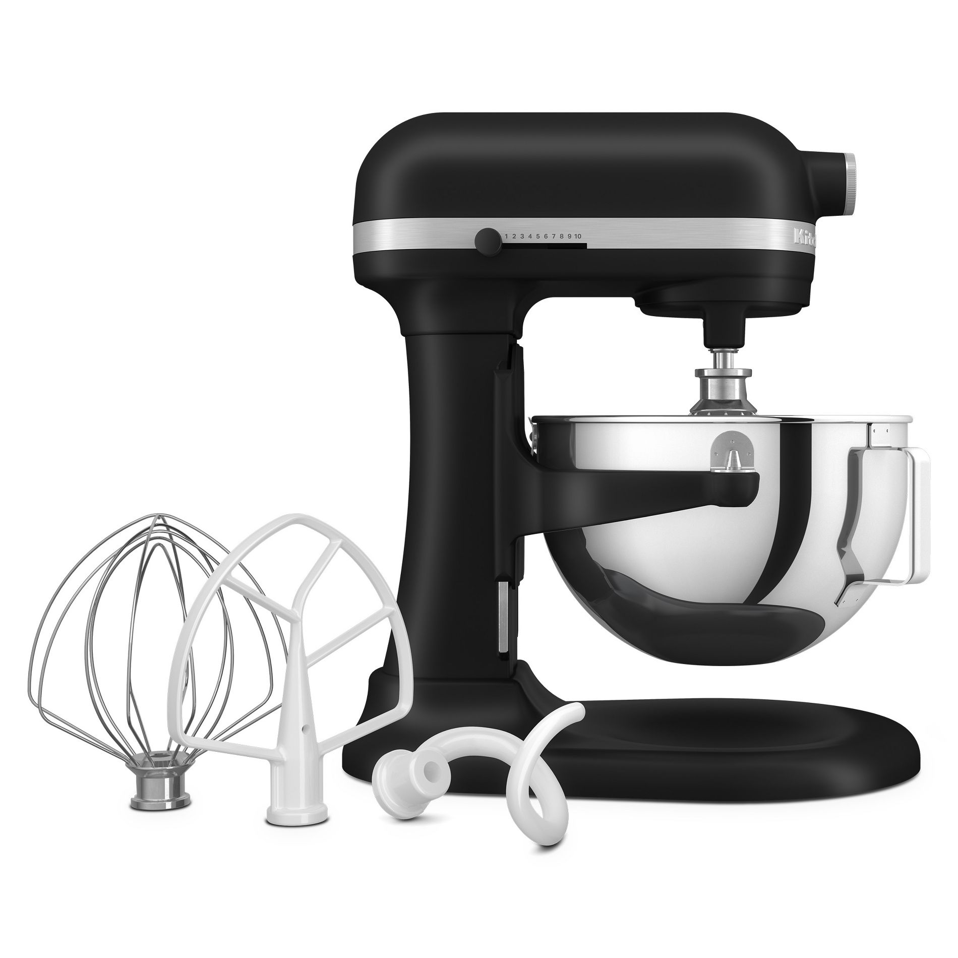 KitchenAid 5.5qt Bowl-Lift Stand Mixer KSM55 Black Matte: 11 Speeds, 500W, Stainless Steel, Dishwasher-Safe Parts