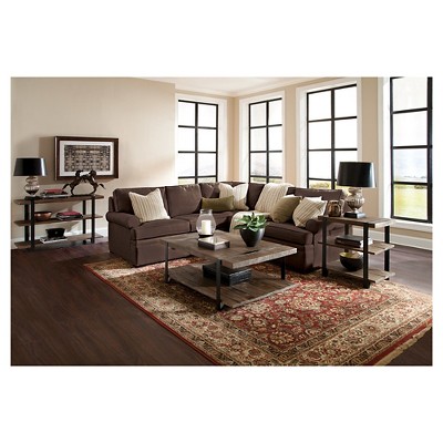 Modesto 31" Reclaimed Wood and Metal Strap End Table