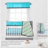 Bacati - Elephants Aqua/Lime/Gray 6 pc Crib Bedding Set with Long Rail Guard Cover - 4 of 4