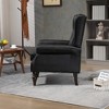 Modern Accent Chair with Rubber Wood Legs, Stylish Button-Tufted Lounge Armchair for Living Room & Bedroom - ModernLuxe - 4 of 4