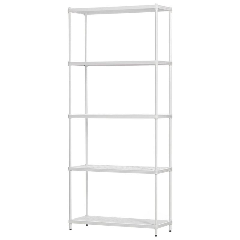 Design Ideas MeshWorks 5 Tier Metal Storage Shelving Unit Rack Bookshelf, 1 of 7
