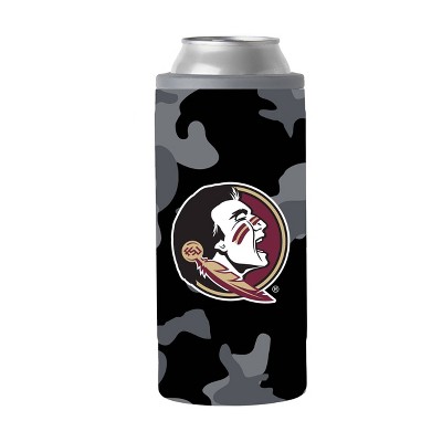 NCAA Florida State Seminoles 12oz Black Camo Slim Can Cooler