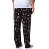 The Lord Of The Rings Mens' Tossed Print Movie Film Title Logo Pajama Pants Black - 4 of 4