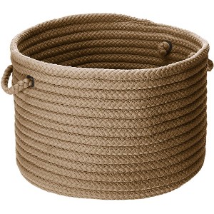 Colonial Mills Simply Home Solid - Cafe Tostado 24"x24"x14"  100% Polypropylene Round - 1 of 4