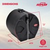 SKB 14" x 16" Floor Tom Case with Padded Interior, D-Shaped Drum Design, and Molded in Feet for Upright Positioning and Stability, Black - 3 of 4