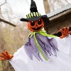 Morris Costumes 4 ft Hanging Animated Smiling Pumpkin Scarecrow - White - 4 of 4