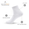 SERISIMPLE Men Viscose Bamboo Quarter Thin Ankle High Breathable Comfort Cool Soft Quarter Ankle Socks Grey Large 5 Pairs - 2 of 4