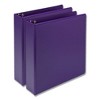 Samsill Earth’s Choice Plant-Based Durable Fashion View Binder, 3 Rings, 2" Capacity, 11 x 8.5, Purple, 2/Pack - 4 of 4