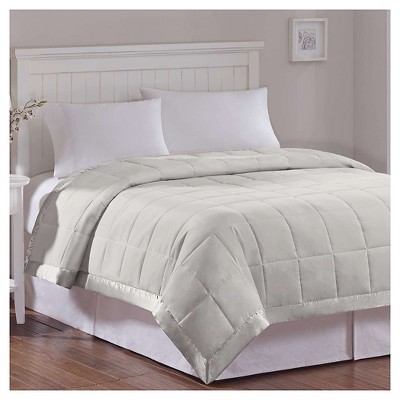 King Prospect All Season Down Alternative with Satin Trim Bed Blanket Gray