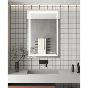 Maxax Atherton Modern Frameless Anti-Fog LED Lighted Dimmable Wall Mounted Bathroom Vanity Mirror - 1 of 1