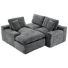Maliang 107.9" Upholstered Sectional Sofa with Double-layer Cushion and Side Pockets, Free-combined Sectional Sofa Full-compressed Sofa - 3 of 4