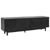 VYNXARIA Graceful TV Stand with Arch Cabinets for TVs Up to 78in,Minimalist Entertainment Center with Solid Wood Legs,Black - 3 of 4