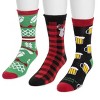 MUK LUKS Men's 3 Pack Terry Holiday Socks - 2 of 4